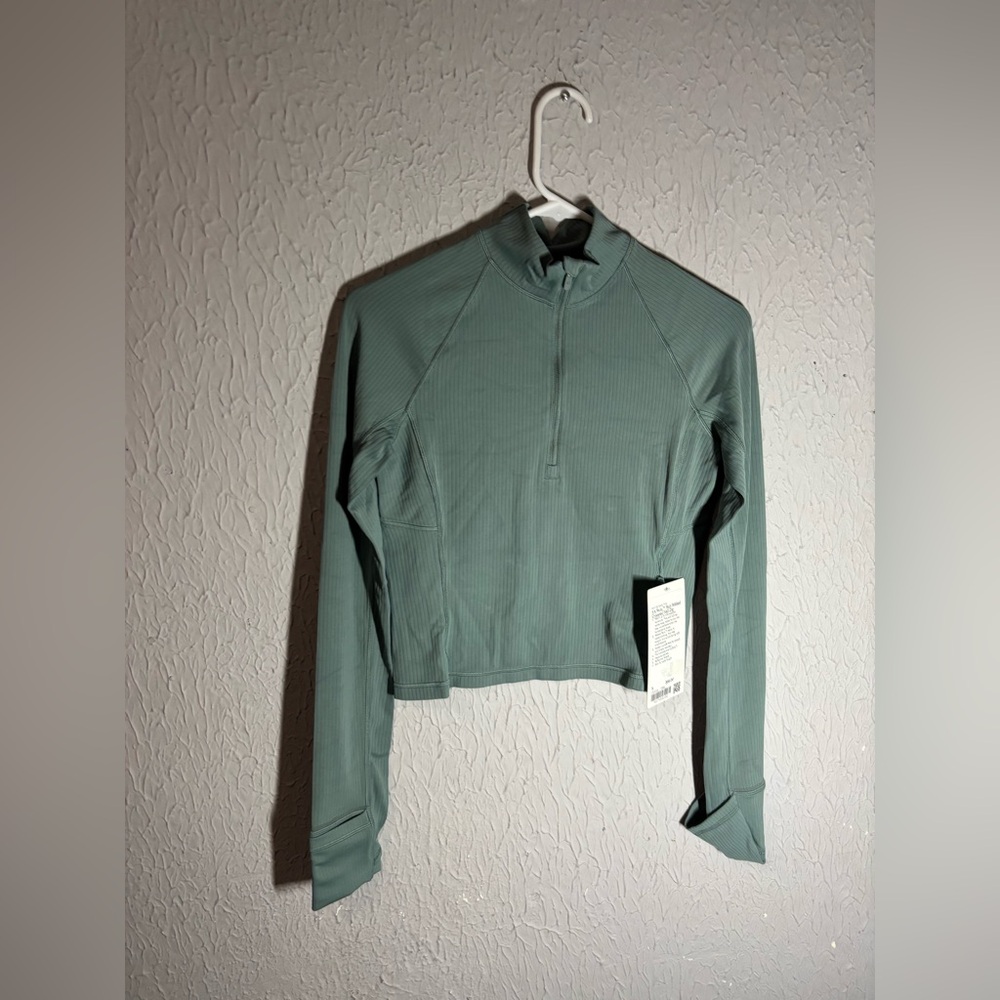 NWT Lululemon It's Rulu Run Ribbed Cropped Half Zip